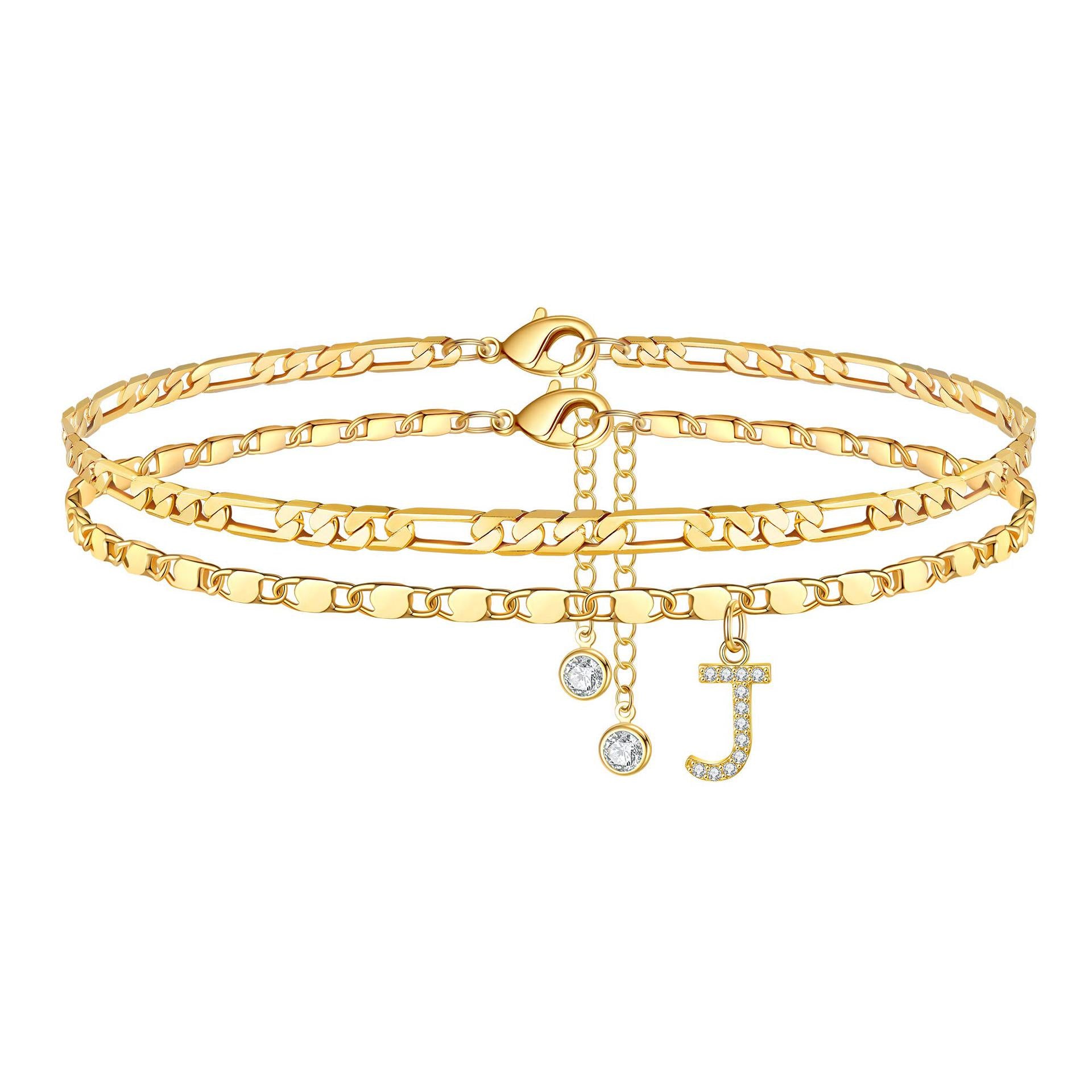 26-letter zircon anklet