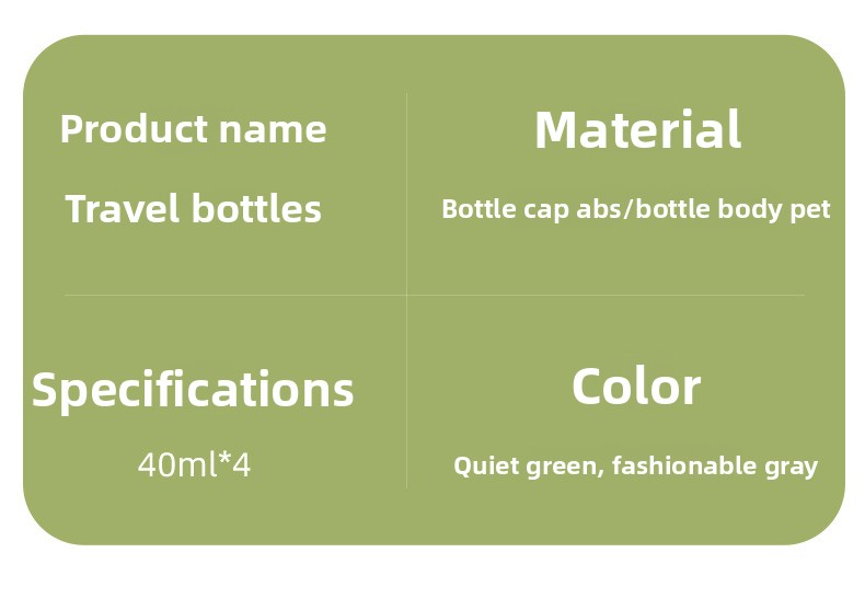 4-in-1 Travel Toiletry Dispenser – Leak-Proof Refillable Bottles