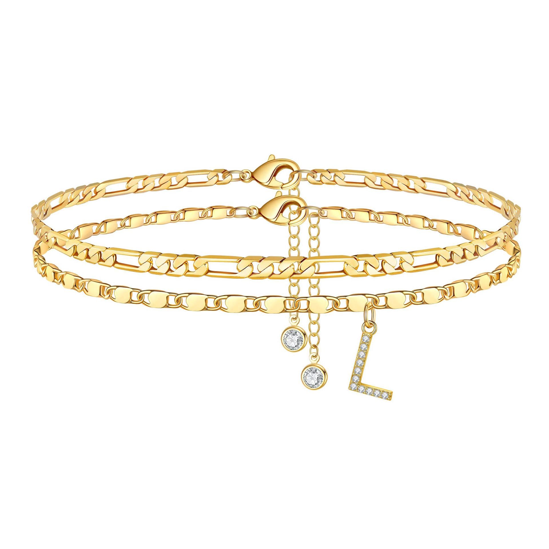 26-letter zircon anklet