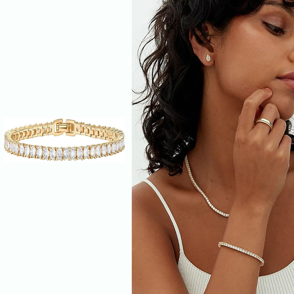 Golden zircon bracelet