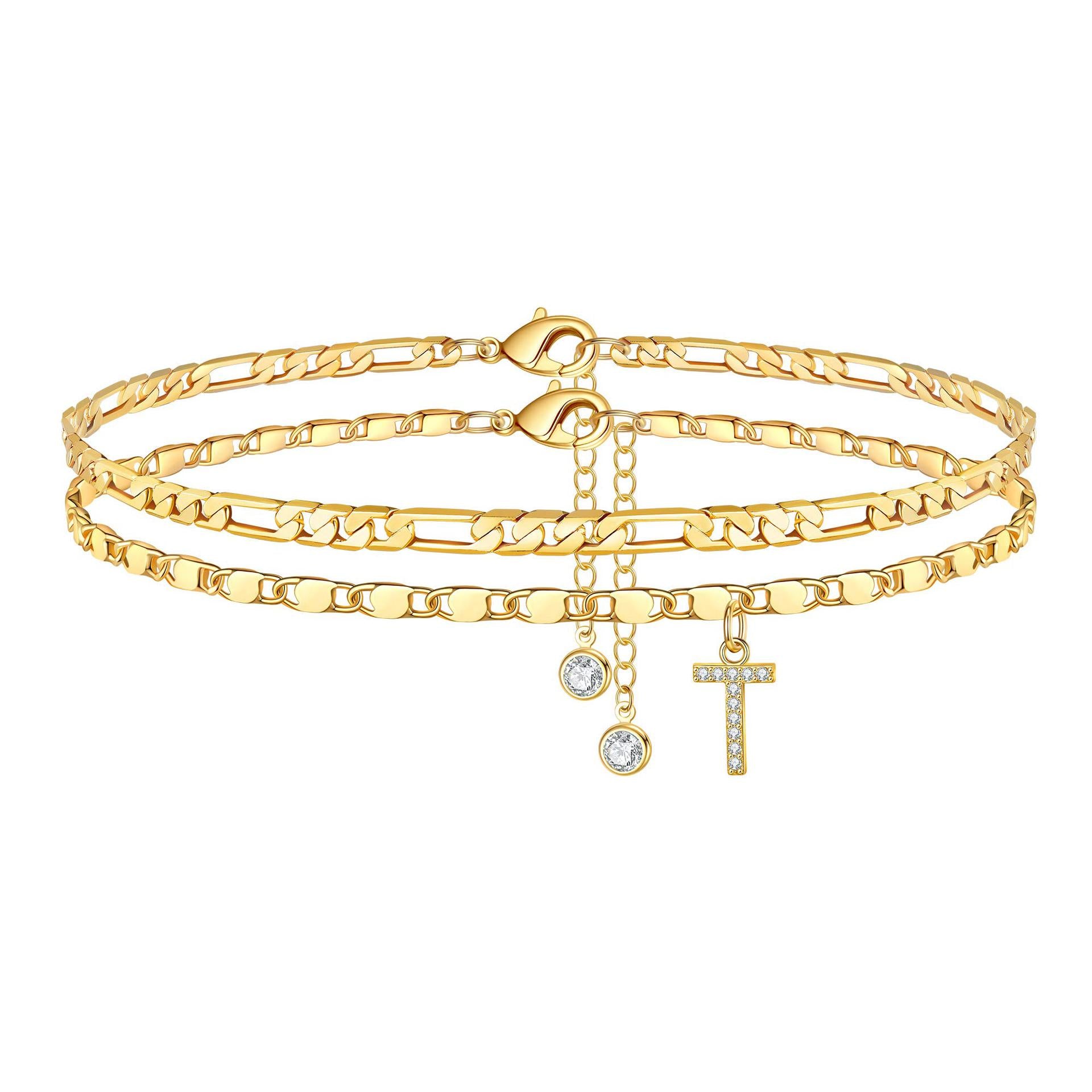26-letter zircon anklet