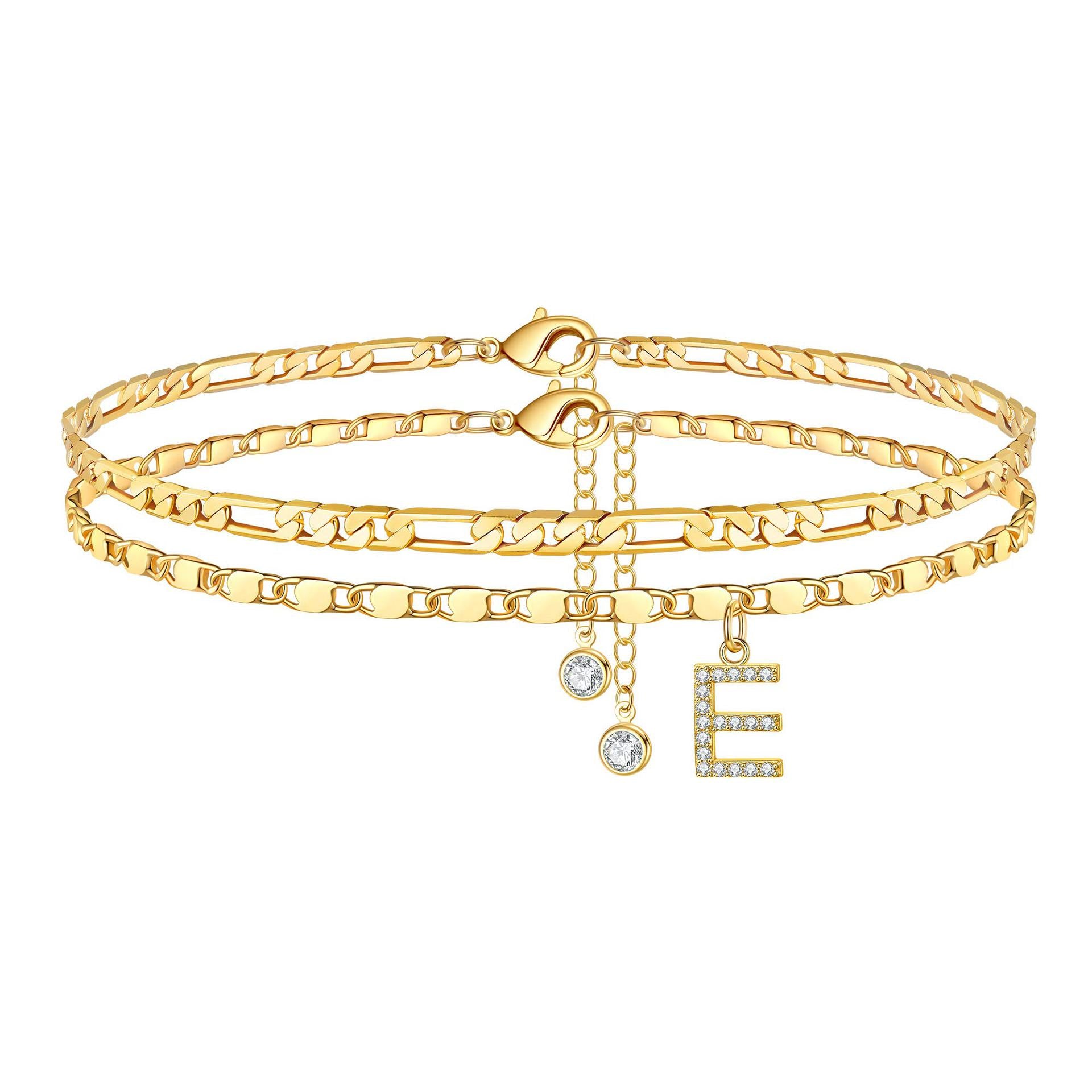 26-letter zircon anklet