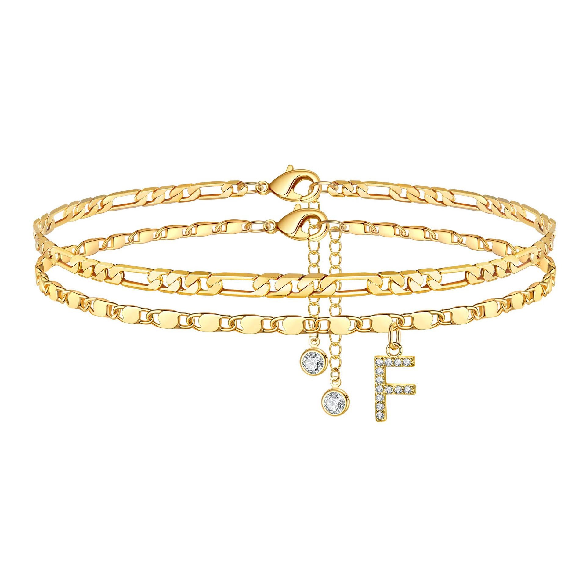 26-letter zircon anklet