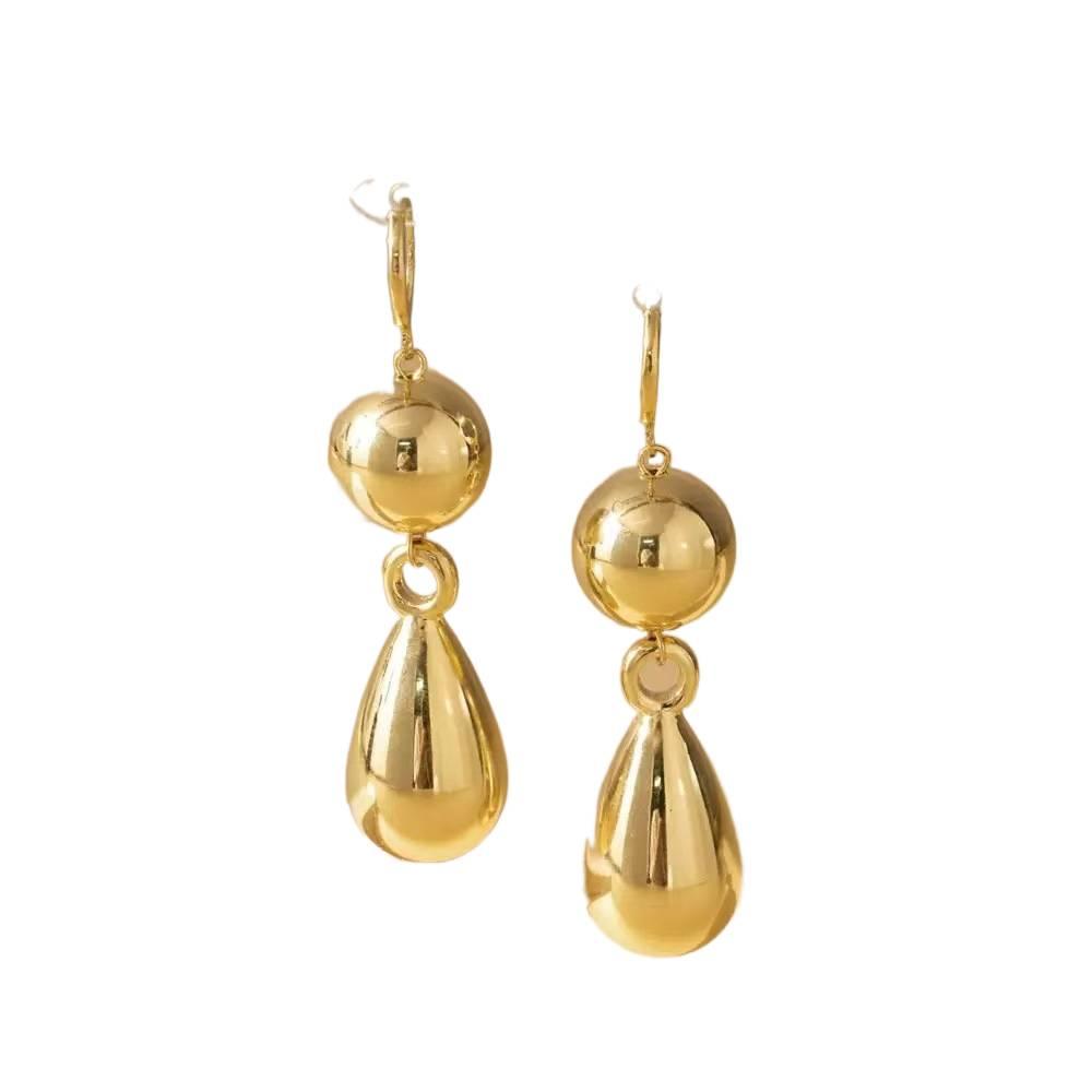 Metallic teardrop earrings
