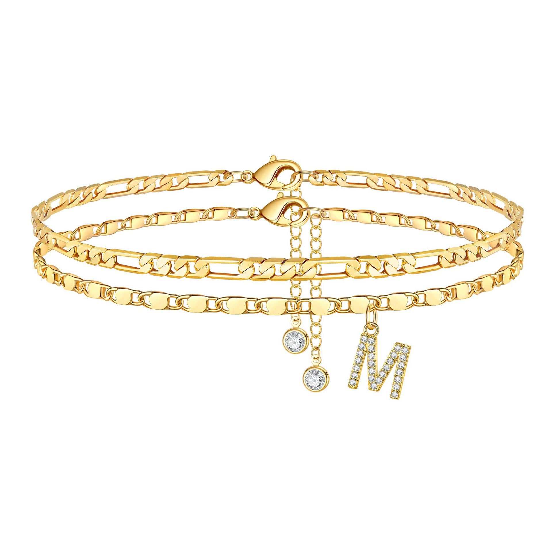 26-letter zircon anklet