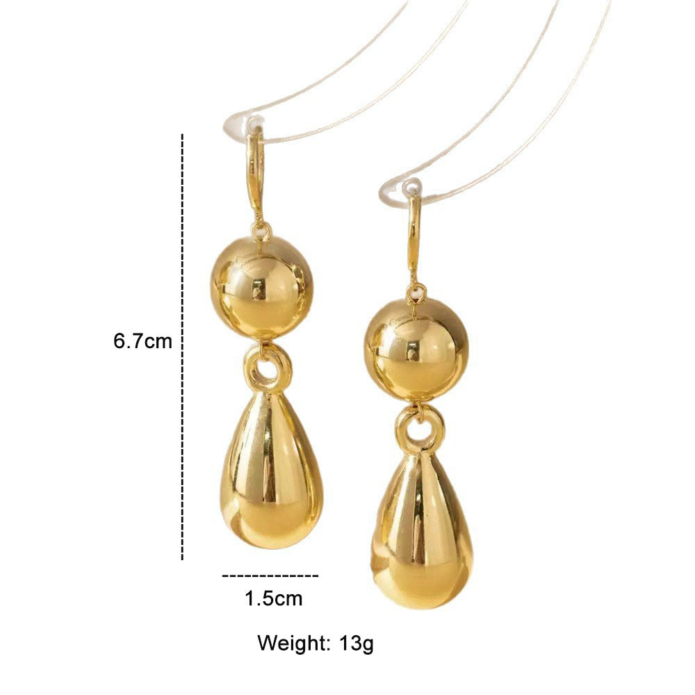 Metallic teardrop earrings