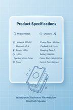 HBS615 Product Specifications - Bluetooth 5.4, 5W Speaker, Type-C Charging